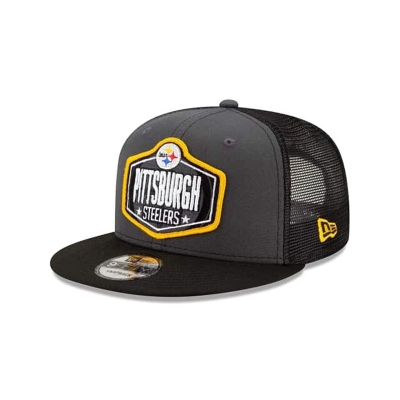 Sapca New Era Pittsburgh Steelers NFL NFL Draft 9FIFTY Snapback - Gri